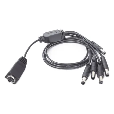 Cable de Distribución de Alimentación / 5 Vías / 4 Cámaras TurboHD / 12 VCC / 500 mA por Canal / Conector Plug 2.5'