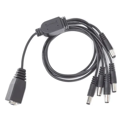 Cable de Distribución de Alimentación / 5 Vías / 4 Cámaras TurboHD / 12 VCC / 500 mA por Canal / Conector Plug 2.5'