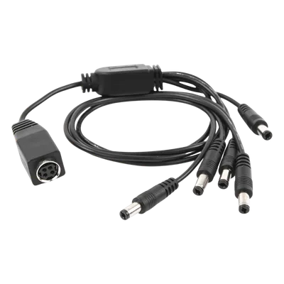 Cable de Distribución de Alimentación / 5 Vías / 4 Cámaras TurboHD / 12 VCC / 500 mA por Canal / Conector Plug 2.5'