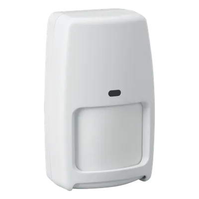 Sensor de Movimiento Inalámbrico / Doble Tecnología PIR y Microondas / Cobertura 15 x 18 m (49.2 x 59.1 ft) / Inmunidad a Mascotas hasta 22.6 kg / Ángulo 90° / Batería 4 x AA