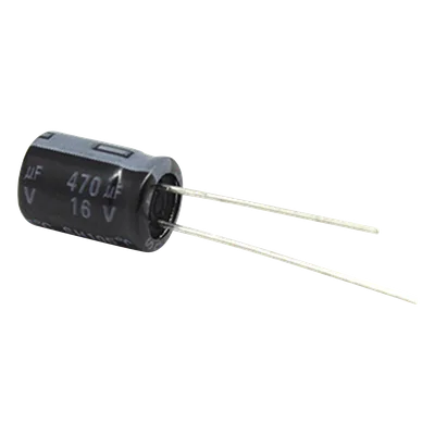 Capacitor Electrolítico de Aluminio / 470 µF / 16 Vcc / 105 °C / Radial / 8 x 11 mm