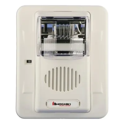 Sirena Estrobo / 24 Vcd / Multi-Candela 15-110 cd / Montaje en Pared / 5.0 x 4.5 x 2.5 pulgadas / Color Blanco