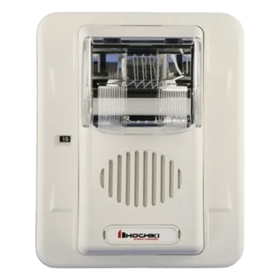Sirena Estrobo / 24 Vcd / Multi-Candela 15-110 cd / Montaje en Pared / 5.0 x 4.5 x 2.5 pulgadas / Color Blanco