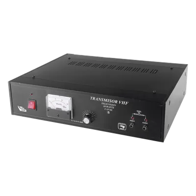 Transmisor de TV / 10 W RMS / Canal 5 VHF / Entrada RCA / Gabinete de Aluminio / 110-220 VCA