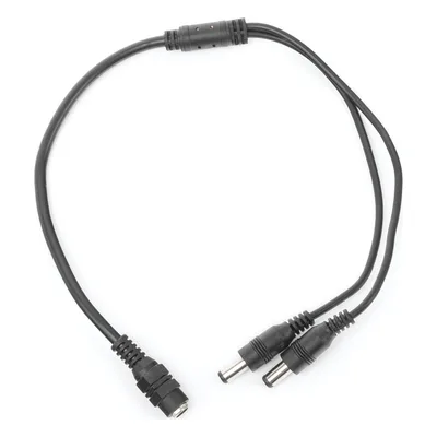 Cable Splitter DC / 5.5x2.1 mm Hembra a 2 Macho / 22 AWG / 24 AWG / 5A a 12 VCC / 19 cm