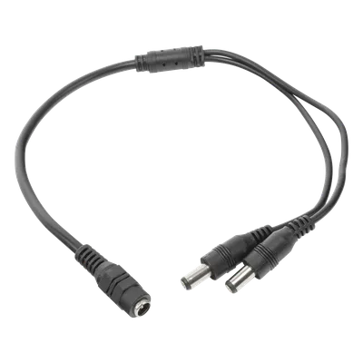 Cable Splitter DC / 5.5x2.1 mm Hembra a 2 Macho / 22 AWG / 24 AWG / 5A a 12 VCC / 19 cm