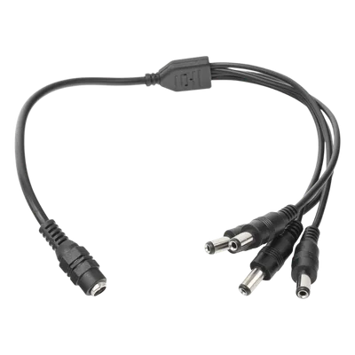 Cable Divisor de Energía DC / Jack Hembra 3.5 mm a 4 Macho / 22AWG / 1-24 VCC / 5A a 12VCC / 19 cm