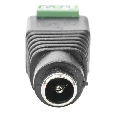 Adaptador de Alimentación DC / Jack Hembra 3.5 mm / Terminales Tornillo / Polarizado 12 Vcc / Pin Cobre 2.1 mm / Calibre 18 AWG