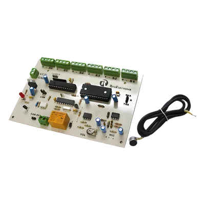 Tarjeta Radio Alert / 6 Zonas / Activación DTMF o Llave de Seguridad / Relevador 5A / Monitoreo Audio 1 Minuto