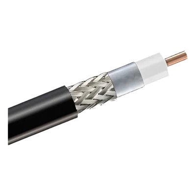 Cable coaxial RF / 50 Ohms / 5 m (16.40 pies) / Malla trenzada / Baja pérdida / Exterior