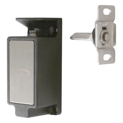 Cerradura Electromecánica para Gabinetes / Fuerza de Retención 320 lbs (145 kg) / Selección de Falla Local / 500,000 Ciclos / 12V CC / 24V CC
