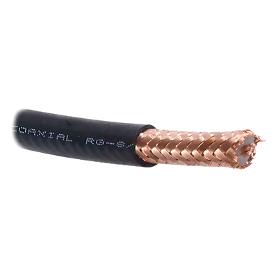 Cable Coaxial RG8 / 50 Ohms / 4.1 dB / 100% Cobre / Retazo 10 m (32.8 ft) / Retardante a la Flama