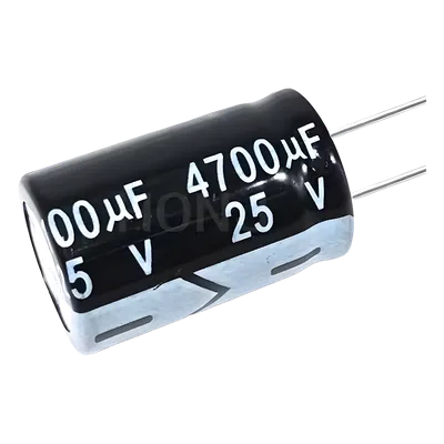 Capacitor Electrolítico / 4700 µF / 25 V / Filtrado y Almacenamiento / Tamaño Compacto