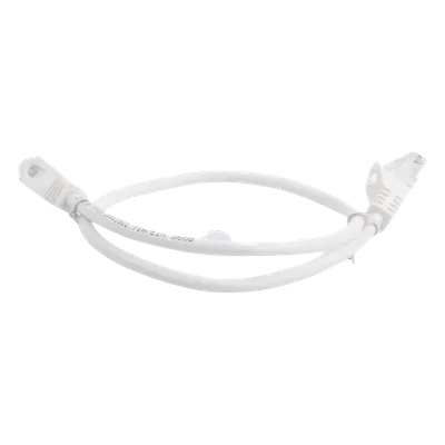 Cable de Parcheo UTP Cat5e / 0.5 Metros (1.64 Pies) / 100 Ohms / Blanco