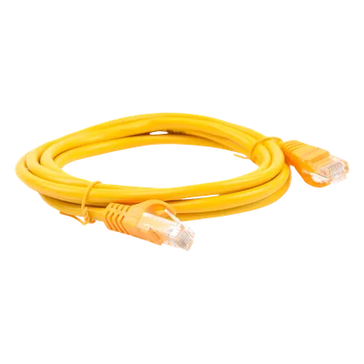 Cable de Parcheo UTP Cat5e / 2.0m (6.56 pies) / Amarillo / Sin Blindaje / 100 Ohms