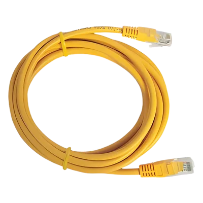 Cable de Parcheo UTP Cat5e / 2.0m (6.56 pies) / Amarillo / Sin Blindaje / 100 Ohms