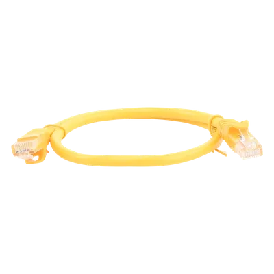 Cable de Parcheo UTP Cat6 / 0.5m (1.64 ft) / 10 Gbps / Amarillo