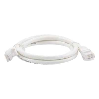 Cable de Parcheo UTP Cat6 / 1 Metro (3.28 Pies) / Blanco / 1 Gbps+ / RJ45