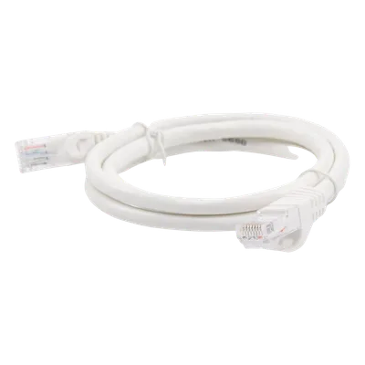 Cable de Parcheo UTP Cat6 / 1 Metro (3.28 Pies) / Blanco / 1 Gbps+ / RJ45