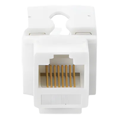 Módulo Jack Keystone / Cat5e / Terminación 110 / RJ45 / 1 Puerto / 90° / T568A-B / Blanco