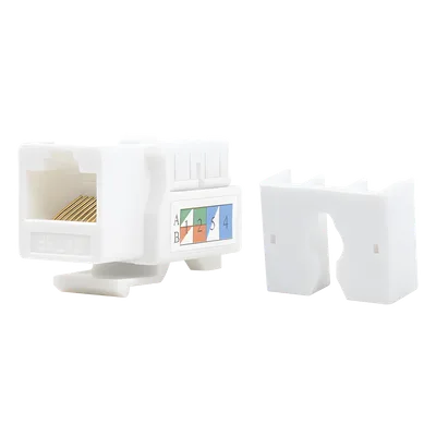 Módulo Jack Keystone / Cat5e / Terminación 110 / RJ45 / 1 Puerto / 90° / T568A-B / Blanco