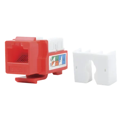 Módulo Jack Keystone / Cat5e / Terminación 110 / RJ45 / Sin Blindaje / Color Rojo
