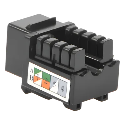 Módulo Jack Keystone / Cat5e / Terminación 110 / RJ45 / Sin Blindaje / Negro