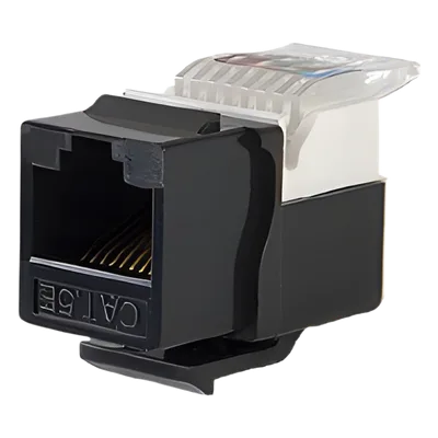 Módulo Jack Keystone / Cat5e / Toolless / RJ45 / Sin Blindaje / Color Negro
