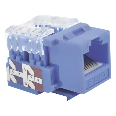 Módulo Jack / Cat6 Clase E / Keystone 110 / Impacto / RJ45 No Blindado / Azul