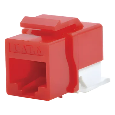 Módulo Jack Cat6 sin Herramienta (toolless)  keystone para faceplate - Color Rojo