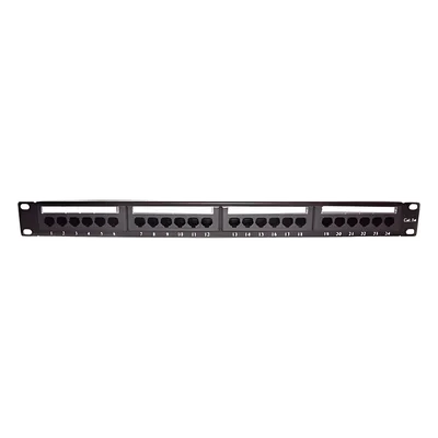 Panel de Parcheo de Impacto / 24 Puertos / Cat5e / 19 Pulgadas / 1U / 110 IDC / 24-26 AWG