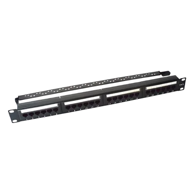Panel de Parcheo de Impacto / 24 Puertos Cat6 / 1U Rack 19" (48.26 cm) / T568A/B / 110 IDC