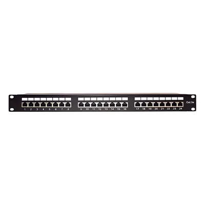 Panel de Parcheo / 24 Puertos / Cat5e STP Blindado / Rack 19" / 0.48 m
