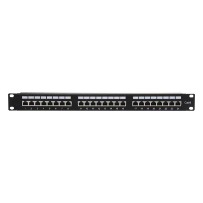 Panel de Parcheo / 24 Puertos / Cat6 / Blindado STP / 1U / 19 Pulgadas