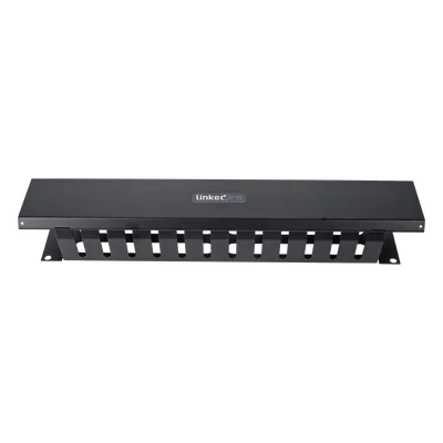 Organizador de Cables Horizontal / 2U para Rack 19" / Capacidad 125 Cables Cat5 / Cubierta Metálica / Acero con Pintura Electrostática