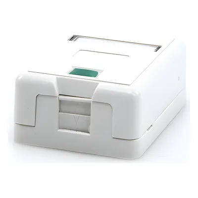 Caja de Pared Superficial / 1 Puerto Keystone / Montaje Vertical / UL 94V-0 / Certificada UL, CE, ETL