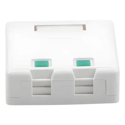 Caja de Pared / 2 Puertos Keystone / UL 94V-0 / Montaje Superficial Vertical / Incluye Kit de Herramientas