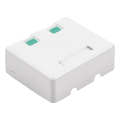 Caja de Pared / 2 Puertos Keystone / UL 94V-0 / Montaje Superficial Vertical / Incluye Kit de Herramientas