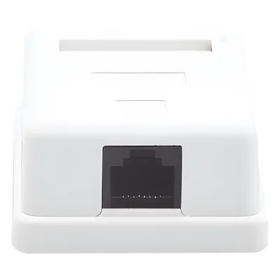 Caja de Pared / 1 Puerto Keystone / Cat5e / T568A-B / UL 94V-0