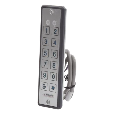Lector de proximidad con teclado / IP65 / 125 kHz EM-HID / Wiegand 26 / 9 mm grosor / -30°C a 65°C / 5-16 VDC