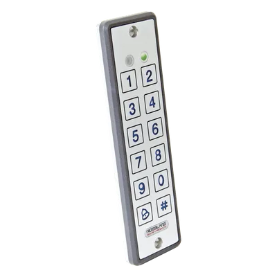 Lector de proximidad con teclado / IP65 / 125 kHz EM-HID / Wiegand 26 / 9 mm grosor / -30°C a 65°C / 5-16 VDC