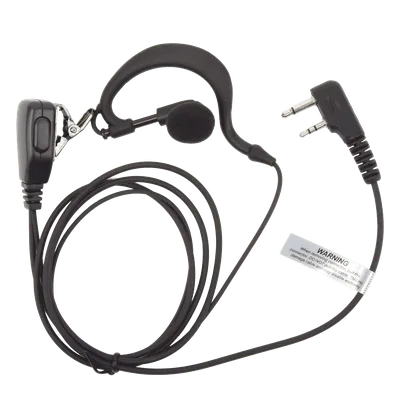 Micrófono-Audífono de Solapa / Kit de Vigilancia de 2 Cables / Compatible ICOM IC-F11/14/3021/3013/3103/3003/1100D/2100D / Respuesta 100 Hz - 10 kHz
