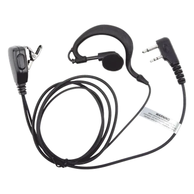 Micrófono-Audífono de Solapa / Kit de Vigilancia de 2 Cables / Compatible ICOM IC-F11/14/3021/3013/3103/3003/1100D/2100D / Respuesta 100 Hz - 10 kHz