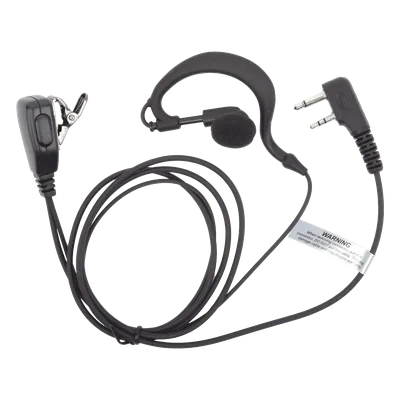 Micrófono-Audífono de Solapa / Kit de Vigilancia de 2 Cables / Compatible ICOM IC-F11/14/3021/3013/3103/3003/1100D/2100D / Respuesta 100 Hz - 10 kHz