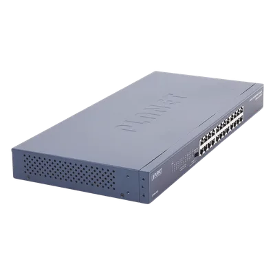 Switch Gigabit No Administrable / 24 Puertos 10/100/1000 Mbps / Alcance Extendido 200 m (656.2 ft) / 48 Gbps Switching Fabric / Montaje Rack 1U