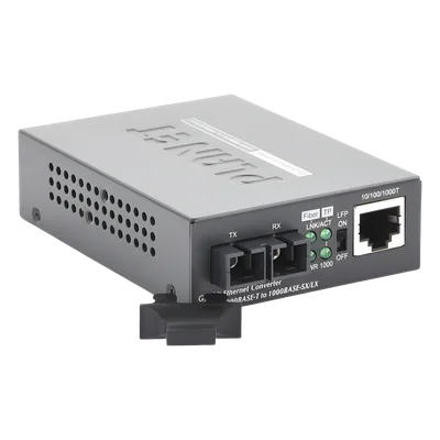 Convertidor de Medios / 1000 Mbps / Fibra Óptica Mono-Modo / 20 km (12.4 mi) / Conector SC / RJ45 Auto-MDI/MDI-X