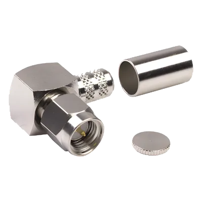 Conector SMA Macho en A/R / Anillo Plegable / RG-8/X, LMR-240, Belden 9258 / Níquel, Oro, Teflón