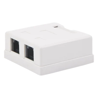 Caja de Pared / 2 Puertos / Cat5e Clase D / RJ11 Telefónico / T568A-B / Superficial
