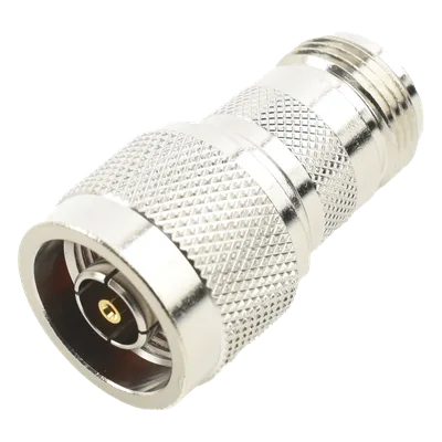 Adaptador en Línea, de Conector N Macho Inverso a N Hembra, Níquel/ Oro/ Teflón.
