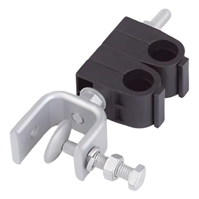 Sujetador Coaxial / 2 Cables 1/2" / Instalación Angular / Acero Inoxidable 304 / -40°C a +85°C / Vibración 4 h